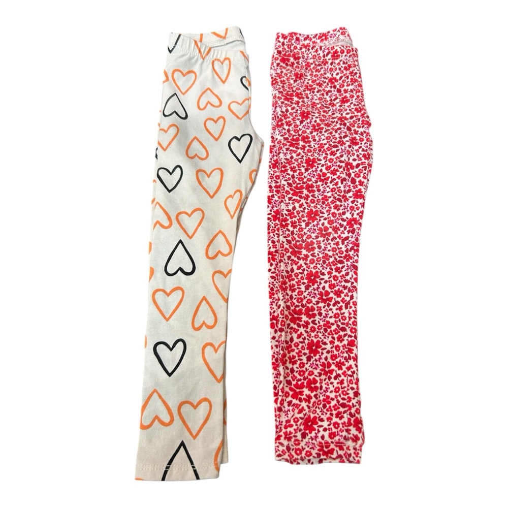 Cat & Jack White and Orange Leggings Comfortable Bottoms